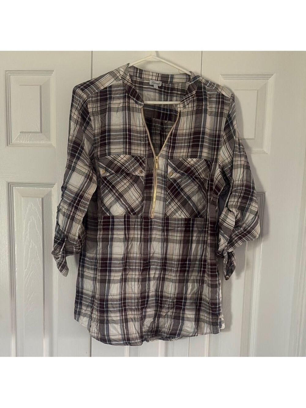 Plaid Kismet Zip-Up Size L❤️